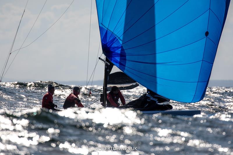 Manly - 5.5 World Championship 2022 - Day 3 photo copyright Robert Deaves taken at Hankø Yacht Club and featuring the 5.5m class