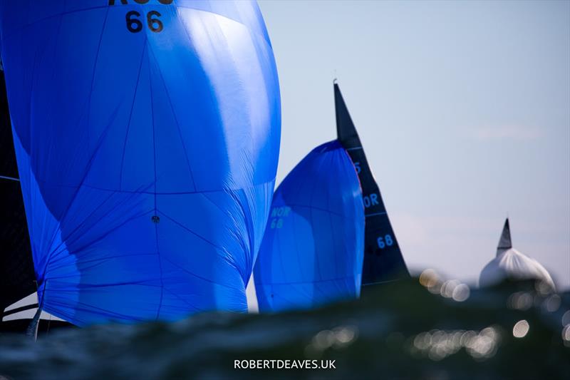 Race 4 - 5.5 World Championship 2022 - Day 3 photo copyright Robert Deaves taken at Hankø Yacht Club and featuring the 5.5m class