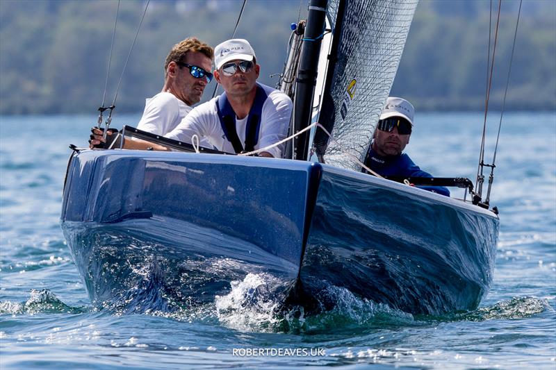 Aspire on day 2 of the 5.5 Metre Swiss Open at Grandson photo copyright Robert Deaves / www.robertdeaves.uk taken at Cercle de la Voile de Grandson and featuring the 5.5m class