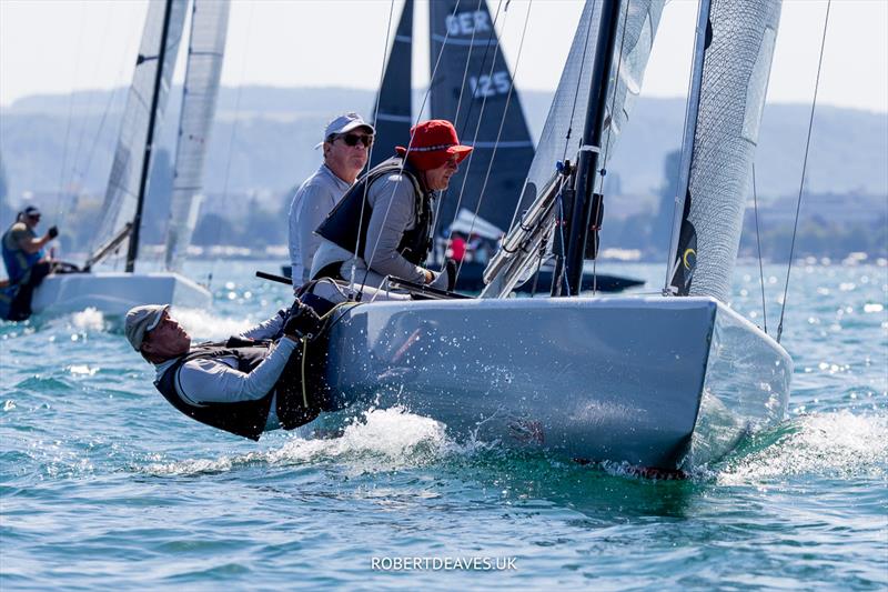 Caracole wins the 5.5 Metre Joran Cup at Grandson photo copyright Robert Deaves / www.robertdeaves.uk taken at Cercle de la Voile de Grandson and featuring the 5.5m class