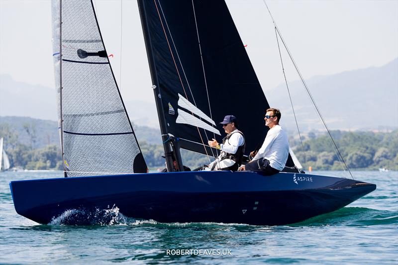 Aspire during the 5.5 Metre Joran Cup at Grandson photo copyright Robert Deaves / www.robertdeaves.uk taken at Cercle de la Voile de Grandson and featuring the 5.5m class