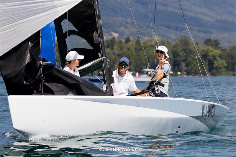 Ali-Baba during the 5.5 Metre Joran Cup at Grandson photo copyright Robert Deaves / www.robertdeaves.uk taken at Cercle de la Voile de Grandson and featuring the 5.5m class