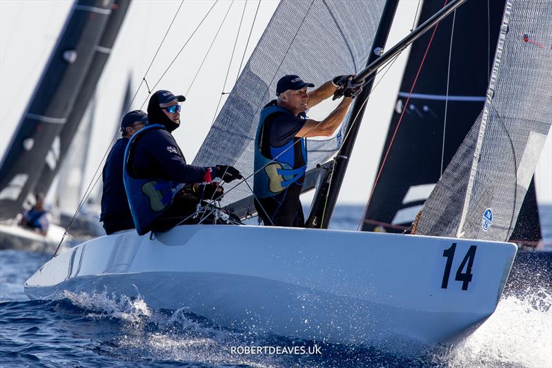 Ku-Ring-Gai III - 2023 5.5 Metre World Championship, day 3 photo copyright Robert Deaves taken at Yacht Club Costa Smeralda and featuring the 5.5m class