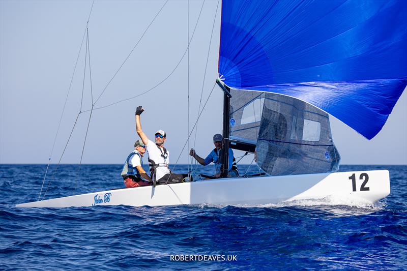 John B - 2023 5.5 Metre World Championship, day 3 photo copyright Robert Deaves taken at Yacht Club Costa Smeralda and featuring the 5.5m class