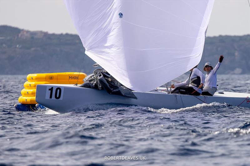 Girls on Film - 5.5 Metre World Championship 2023, day 4 photo copyright Robert Deaves taken at Yacht Club Costa Smeralda and featuring the 5.5m class