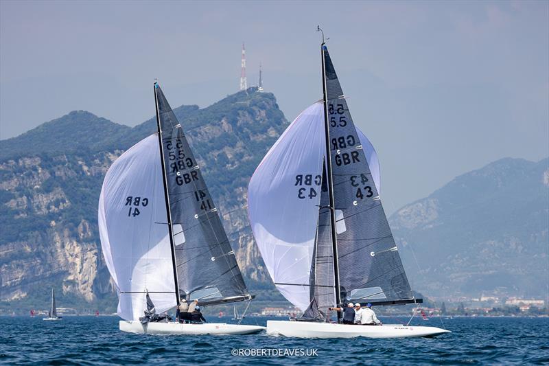 Girls on Film leads The Jean Genie on day 1 of the 5.5m Alpen Cup - photo © Robert Deaves / www.robertdeaves.uk