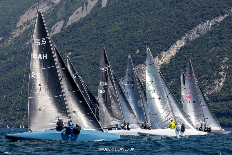 Race 2 start on day 1 of the 5.5m Alpen Cup - photo © Robert Deaves / www.robertdeaves.uk
