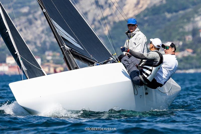 John B on day 2 of the 5.5m Alpen Cup photo copyright Robert Deaves / www.robertdeaves.uk taken at Fraglia Vela Riva and featuring the 5.5m class