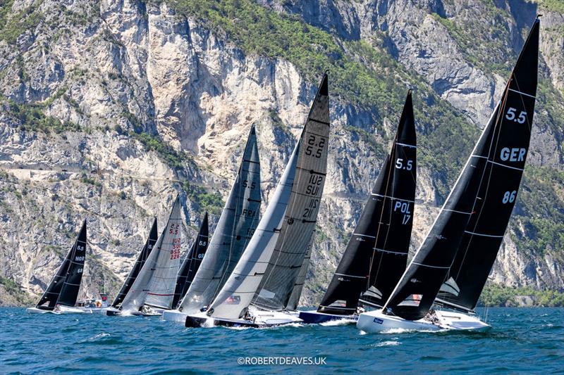 Race 1 start on day 1 of the 5.5 Metres Alpen Cup at Riva, Lake Garda, Italy - photo © Robert Deaves / www.robertdeaves.uk