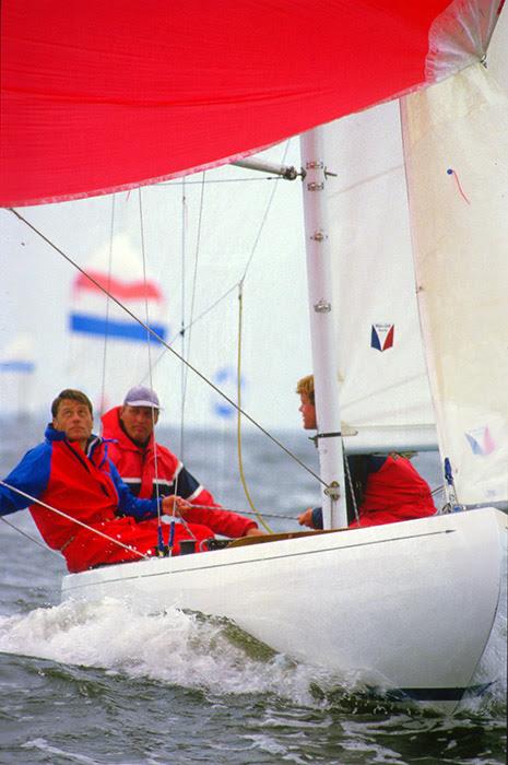 H.M. King Harald V of Norway at the helm - photo © Morten Jensen
