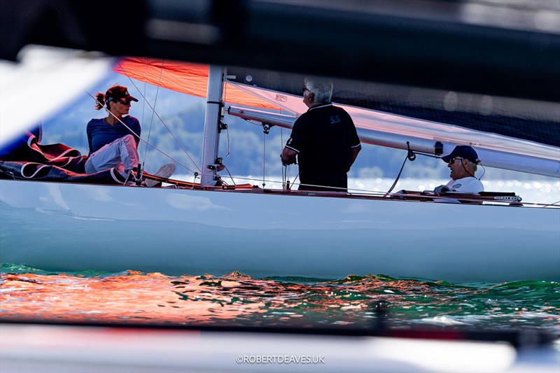 Alzira on Day 3 of the 5.5 Metre German Open photo copyright Robert Deaves / www.robertdeaves.uk taken at Seebrucker Regatta-Verein and featuring the 5.5m class