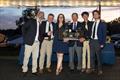 Peter Wealick and the crew of Max'Inux with the Trophée Pierre-Paul Heckly - 2025 Six Metre World Championships © SailingShots by Maria Muiña