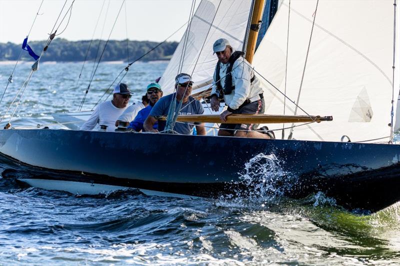 Six Metres against the New York City skyline during practice racing for the 2025 Six Metre World Championship at Seawanhaka Corinthian Yacht Club photo copyright SailingShots by Maria Muiña taken at Seawanhaka Corinthian Yacht Club and featuring the 6m class