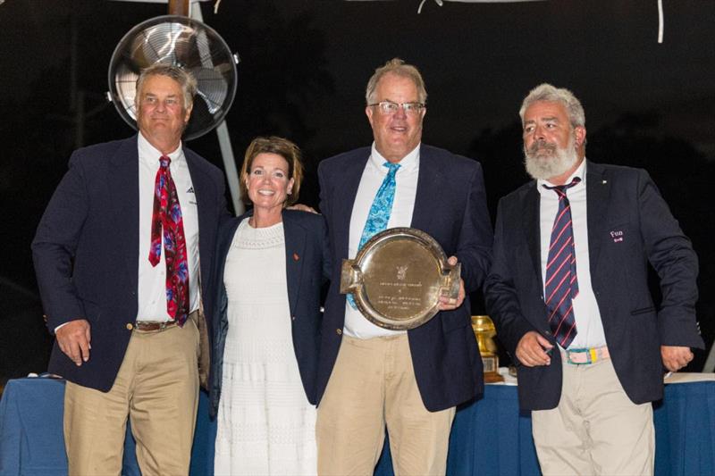 Gregg Stewart recieves the Robbe & Berking Trophy Trophy - 2025 Six Metre World Championships - photo © SailingShots by Maria Muiña