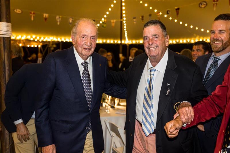 His Majesty King Juan Carlos of Spain (L) and America's Cup legend Dennis Conner (R) - 2025 Six Metre World Championships - photo © SailingShots by Maria Muiña