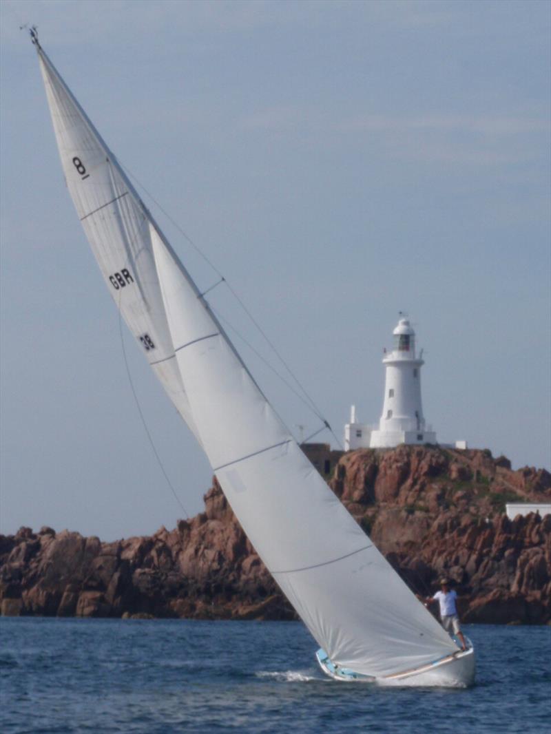 David Myatt's Erica during the 2012 BA Round Jersey Race photo copyright Bill Harris taken at Royal Channel Islands Yacht Club and featuring the 8m class