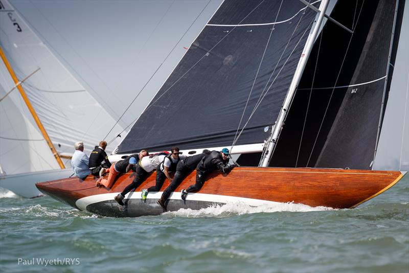 Wanda in the 8 Metre World Championship 2019 photo copyright Paul Wyeth / www.pwpictures.com taken at Royal Yacht Squadron and featuring the 8m class