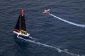 Dario Costa of Italy flies with the AC40s of Luna Rossa Prada Pirelli prior to the 37th Americs Cup Preliminary Regatta in Villanova © Jorg Mitter