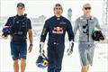 .(L to R) Nicolas Charbonnier ( Alinghi Red Bull Racing), Dario Costa of Italy and Jimmy Spithill  (Luna Rossa Prada Pirelli Team ) seen in Vilanova on September 11,2023  © Luna Rossa 