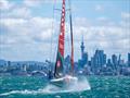 Emirates Team New Zealand sail their AC40 in Auckland