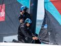 Emirates Team New Zealand sail their AC40 in Auckland