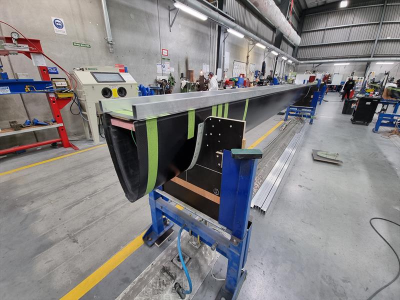 The  AC40 mast under construction at Southern Spars, Auckland prior to being delivered to the first owner, Emirates Team New Zealand - photo © Emirates Team NZ