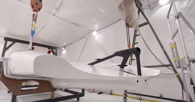 Aft section - first AC40 being fitted out at McConaghy Boats - July 2022 - photo © McConaghy Boats