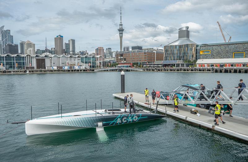 Emirates Team NZ's AC40 - Foiling Trial - September 20, 2022 photo copyright Adam Mustill/America's Cup Media taken at Royal New Zealand Yacht Squadron and featuring the AC40 class