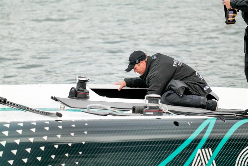 America's Cup Recon Emirates Team New Zealand AC40 Day 1 photo copyright Adam Mustill / America's Cup taken at Royal New Zealand Yacht Squadron and featuring the AC40 class