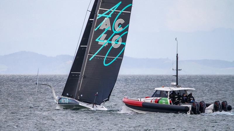 Emirates Team NZ's AC40 - First Sail - September 21, 2022 - photo © Richard Gladwell, Sail-World.com/nz