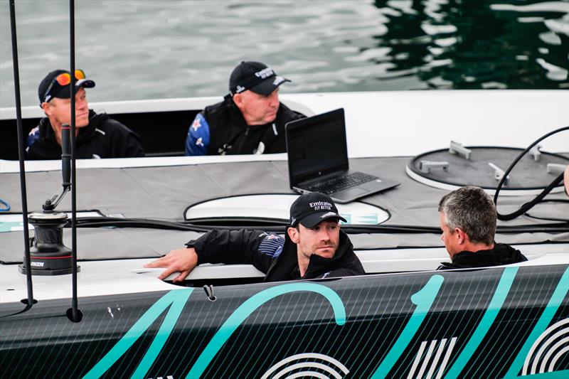 Four crew - America's Cup Joint Recon Emirates Team New Zealand AC40 Day 2 - September 21, 2022 - photo © Adam Mustill / America's Cup