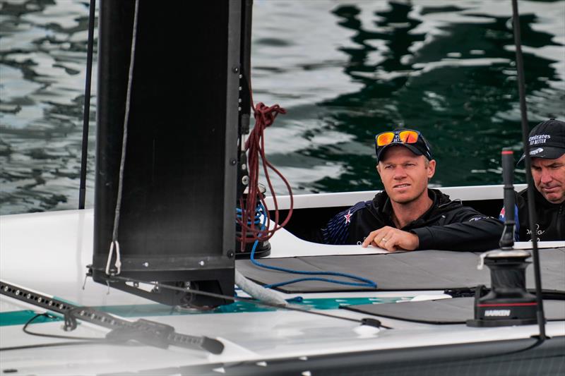 Nathan Outteridge and Ray Davies - America's Cup Joint Recon Emirates Team New Zealand AC40 Day 2 - September 21, 2022 - photo © Adam Mustill / America's Cup