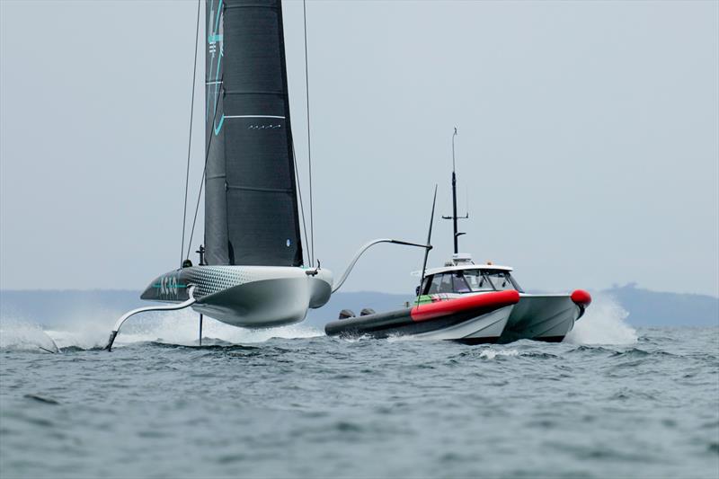 AC37 Joint Recon Program - America's Cup Recon - Emirates Team New Zealand - AC40 Day 3, September 22, 2022 photo copyright Adam Mustill / America's Cup taken at Royal New Zealand Yacht Squadron and featuring the AC40 class