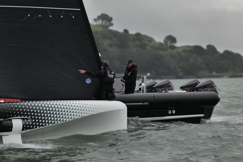 AC40 - Emirates Team New Zealand - Waitemata Harbour - September 30, 2022 photo copyright America's Cup/Adam Mustill taken at Royal New Zealand Yacht Squadron and featuring the AC40 class