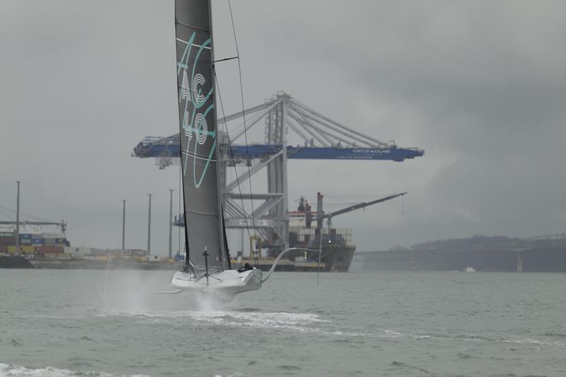 AC40 - Emirates Team New Zealand - Waitemata Harbour - September 30, 2022 photo copyright America's Cup/Adam Mustill taken at Royal New Zealand Yacht Squadron and featuring the AC40 class