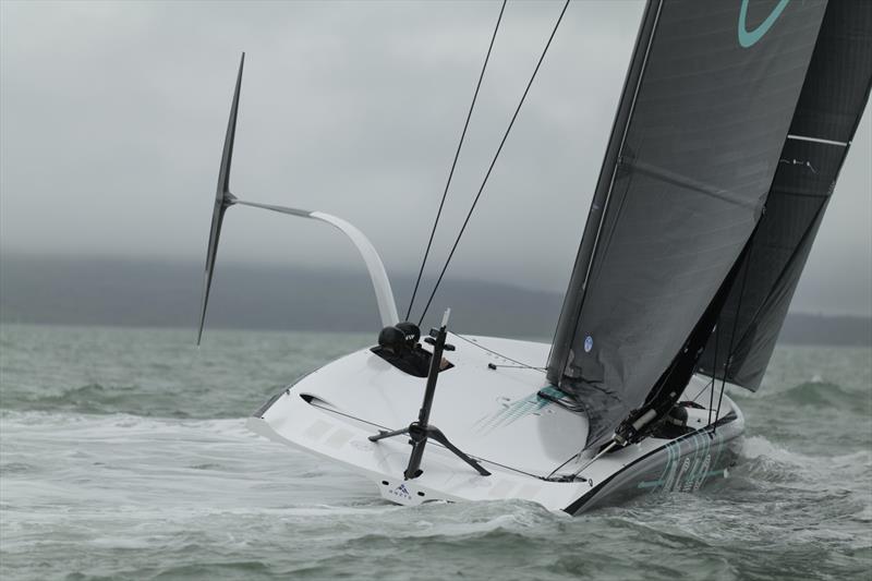 AC40 - Emirates Team New Zealand - Waitemata Harbour - September 30, 2022 photo copyright America's Cup/Adam Mustill taken at Royal New Zealand Yacht Squadron and featuring the AC40 class