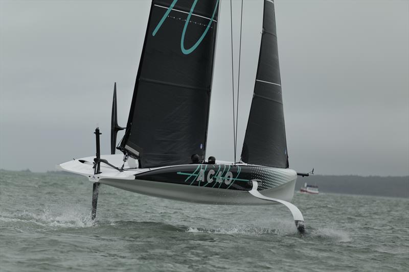 AC40 - Emirates Team New Zealand - Waitemata Harbour - September 30, 2022 photo copyright America's Cup/Adam Mustill taken at Royal New Zealand Yacht Squadron and featuring the AC40 class