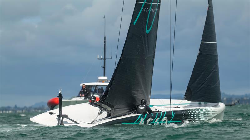 Emirates Team New Zealand - AC40 - Auckland - October 5, 2022 photo copyright Adam Mustill / America's Cup taken at Royal New Zealand Yacht Squadron and featuring the AC40 class