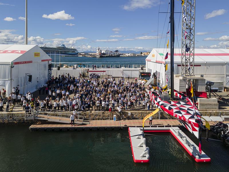  Luna Rossa launch LEQ12 or Prototype at Cagliari, Sardinia October 13, 2022 photo copyright Andrea Pisapia taken at Circolo della Vela Sicilia and featuring the AC40 class