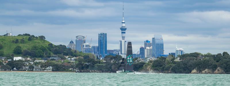 AC40 - Emirates Team NZ - October 2022 photo copyright Adam Mustill / America's Cup taken at Royal New Zealand Yacht Squadron and featuring the AC40 class