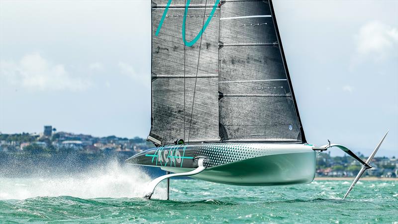 AC40 One Design - Emirates Team NZ - AC40 - October 19, 2022 - Auckland photo copyright Adam Mustill / America's Cup taken at Royal New Zealand Yacht Squadron and featuring the AC40 class