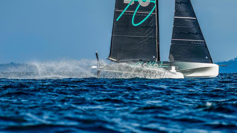 AC40 One Design - Emirates Team NZ - AC40 - October 19, 2022 - Auckland photo copyright Adam Mustill / America's Cup taken at Royal New Zealand Yacht Squadron and featuring the AC40 class