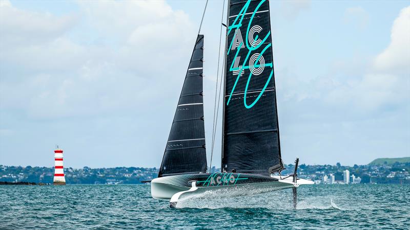 Emirates Team New Zealand  - AC40 OD - October 21, 2022 photo copyright Adam Mustill / America's Cup taken at Royal New Zealand Yacht Squadron and featuring the AC40 class