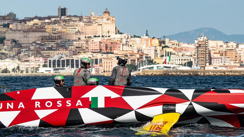 Luna Rossa Prada Pirelli - LEQ12 - October 21, 2022 - Cagliari, Sardinia photo copyright Ivo Rovira / America'sCup taken at Circolo della Vela Sicilia and featuring the AC40 class