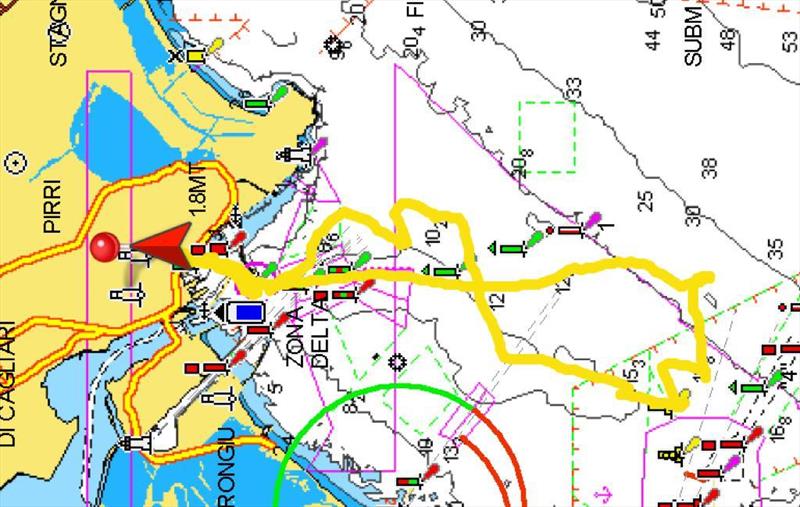 Luna Rossa Prada Pirelli - GPS Track - October 24, 2022 photo copyright AC37 Joint Recon taken at Circolo della Vela Sicilia and featuring the AC40 class