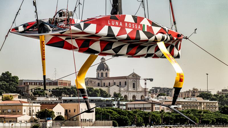 Luna Rossa Prada Pirelli's prototype LEQ12 off Cagliari, Sardinia - Day 2 - October 25, 2022 photo copyright Ivo Rovira / America'sCup taken at Circolo della Vela Sicilia and featuring the AC40 class