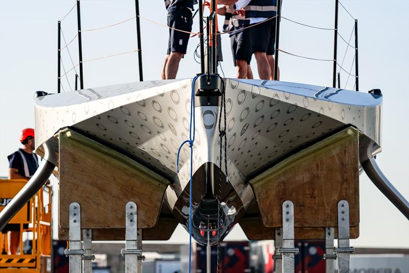 INEOS Britannia Team launch prototype yacht - T6 (LEQ12) - 27 October, 2022 - Mallorca, Spain photo copyright Ugo Fonolla / America's Cup taken at Royal Yacht Squadron and featuring the AC40 class