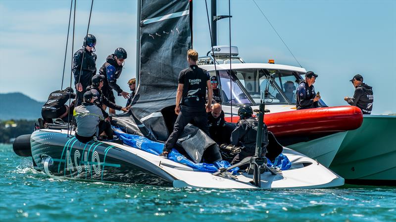 Emirates Team NZ AC40 One Design  - 27 October, 2022 - Waitemata Harbour, Auckland photo copyright Adam Mustill / America's Cup taken at Royal New Zealand Yacht Squadron and featuring the AC40 class