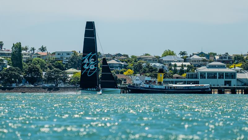 Emirates Team NZ AC40 One Design  - 27 October, 2022 - Waitemata Harbour, Auckland photo copyright Adam Mustill / America's Cup taken at Royal New Zealand Yacht Squadron and featuring the AC40 class