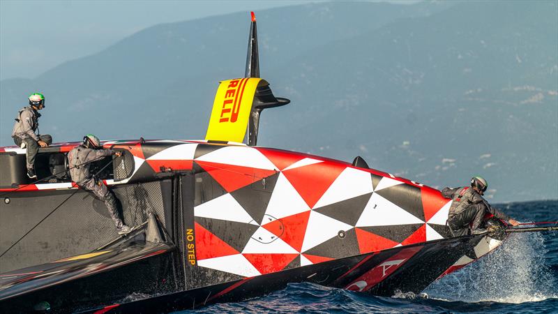 Luna Rossa Prada Pirelli - LEQ12 - October 29, 2022 - Gulf of Cagliari photo copyright Ivo Rovira / America'sCup taken at Circolo della Vela Sicilia and featuring the AC40 class